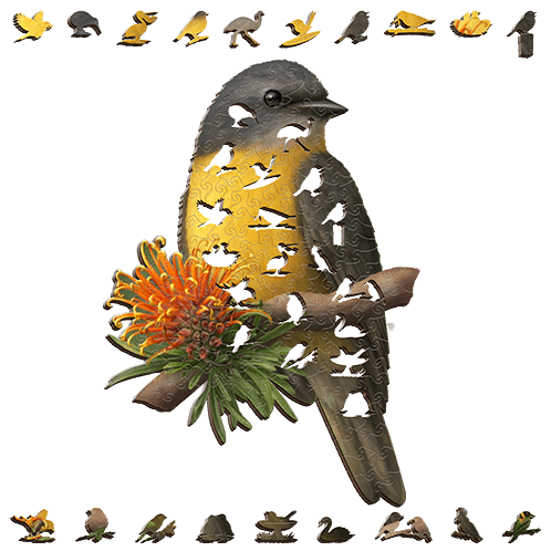 Eastern Yellow Robin Puzzle Art Australia