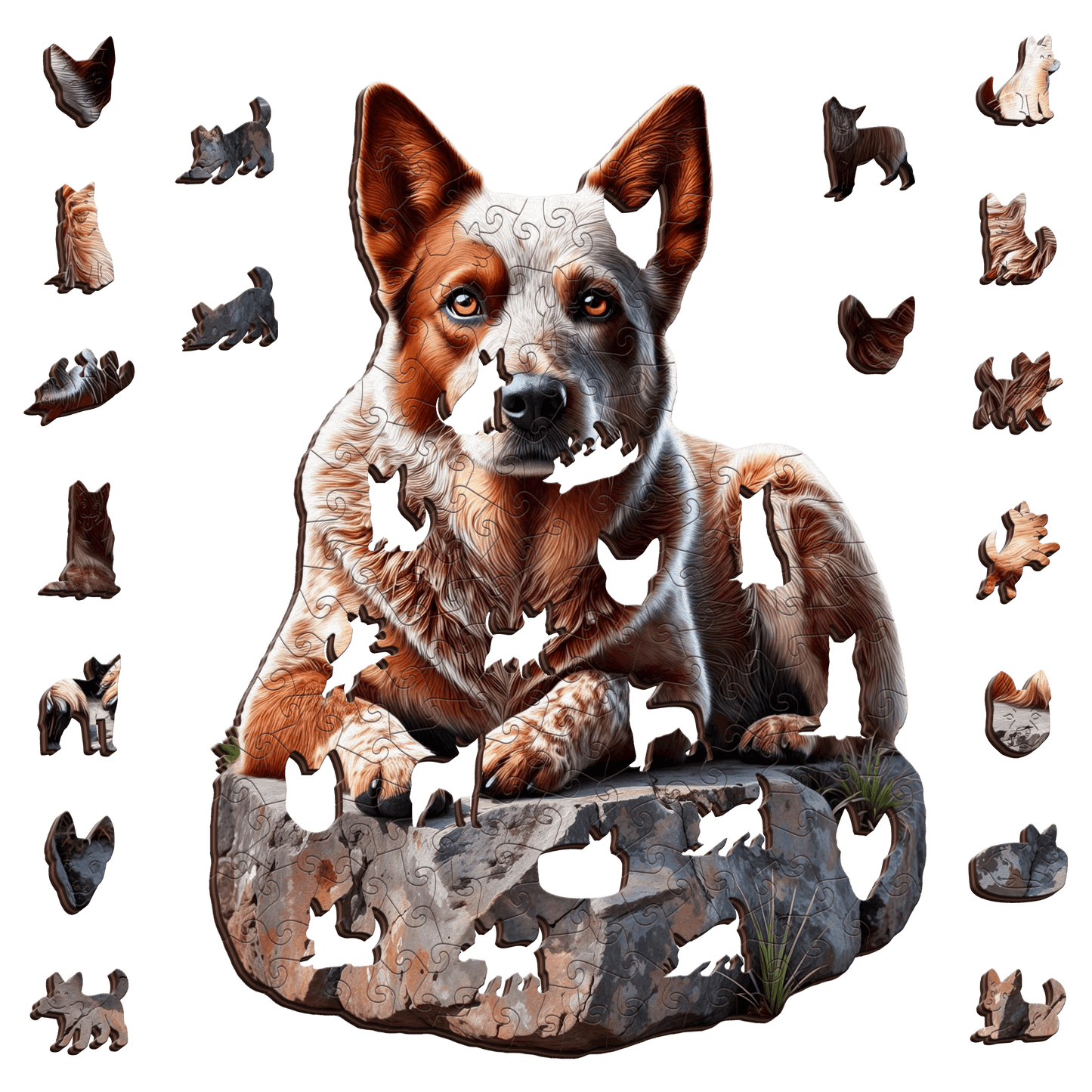 Brave Red Heeler Puzzle Art Australia