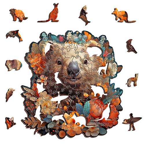 Wombat Wooden Puzzle Puzzle Art Australia