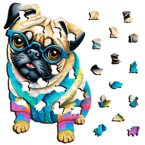 Professor Pug Puzzle Art Australia