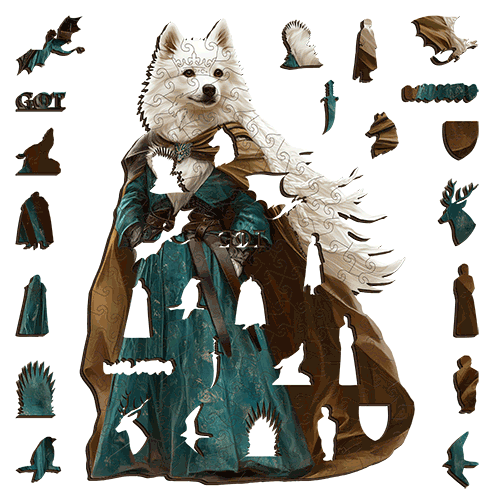 Stormborn Sovereign Spitz Wooden Puzzle Puzzle Art Australia