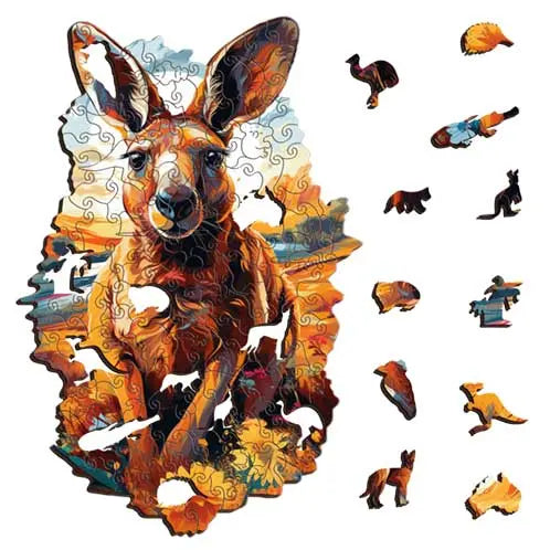 Big Red Roo Puzzle Art Australia