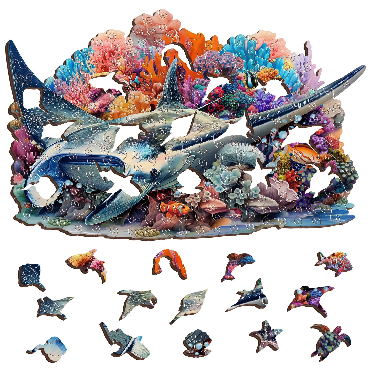 Manta Ray Puzzle Art Australia