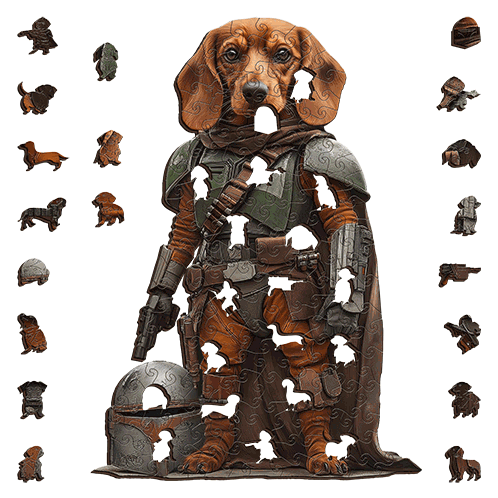 Dachshund Pawdalorian Wooden Puzzle Puzzle Art Australia