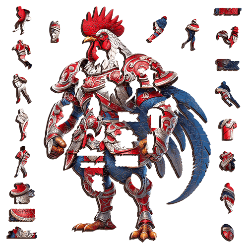 The Crimson Roosters-Inspired Warrior Puzzle – Sydney Rugby League Fans Gift Puzzle Art Australia