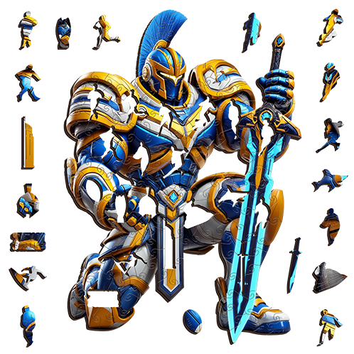 "Titans Warrior Puzzle – Gold Coast Gladiator-Inspired Artwork" Puzzle Art Australia