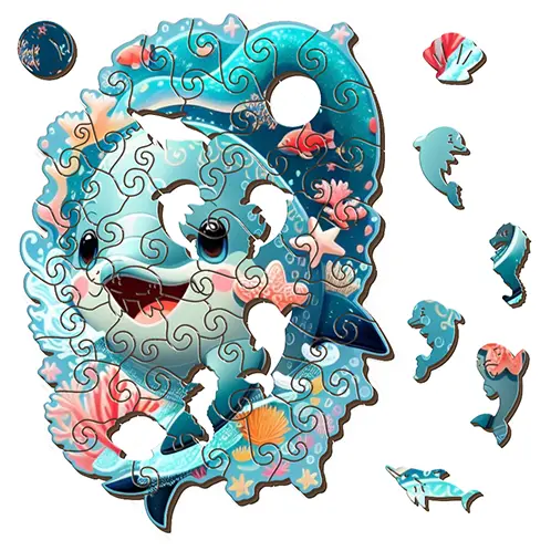 Happy Dolphin Puzzle Art Australia