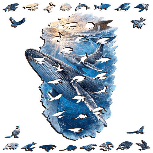 Humpback Whale Breach~ Decorative Wooden Puzzle Puzzle Art Australia