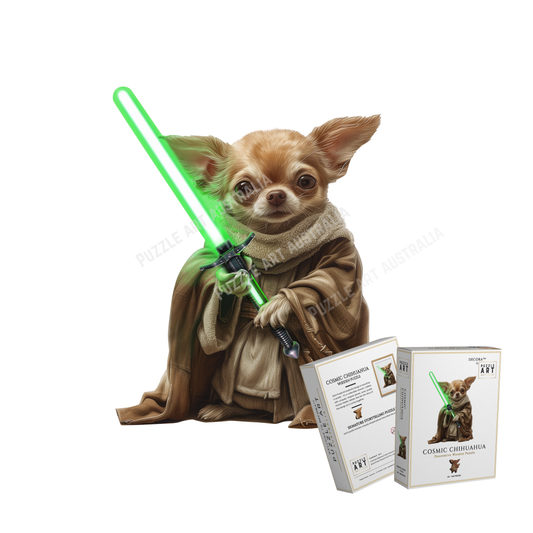 Cosmic Chihuahua ~ Decorative Wooden Puzzle Puzzle Art Australia