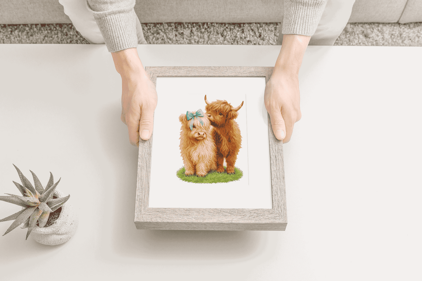 Highland Cow Cuties Puzzle Art Australia