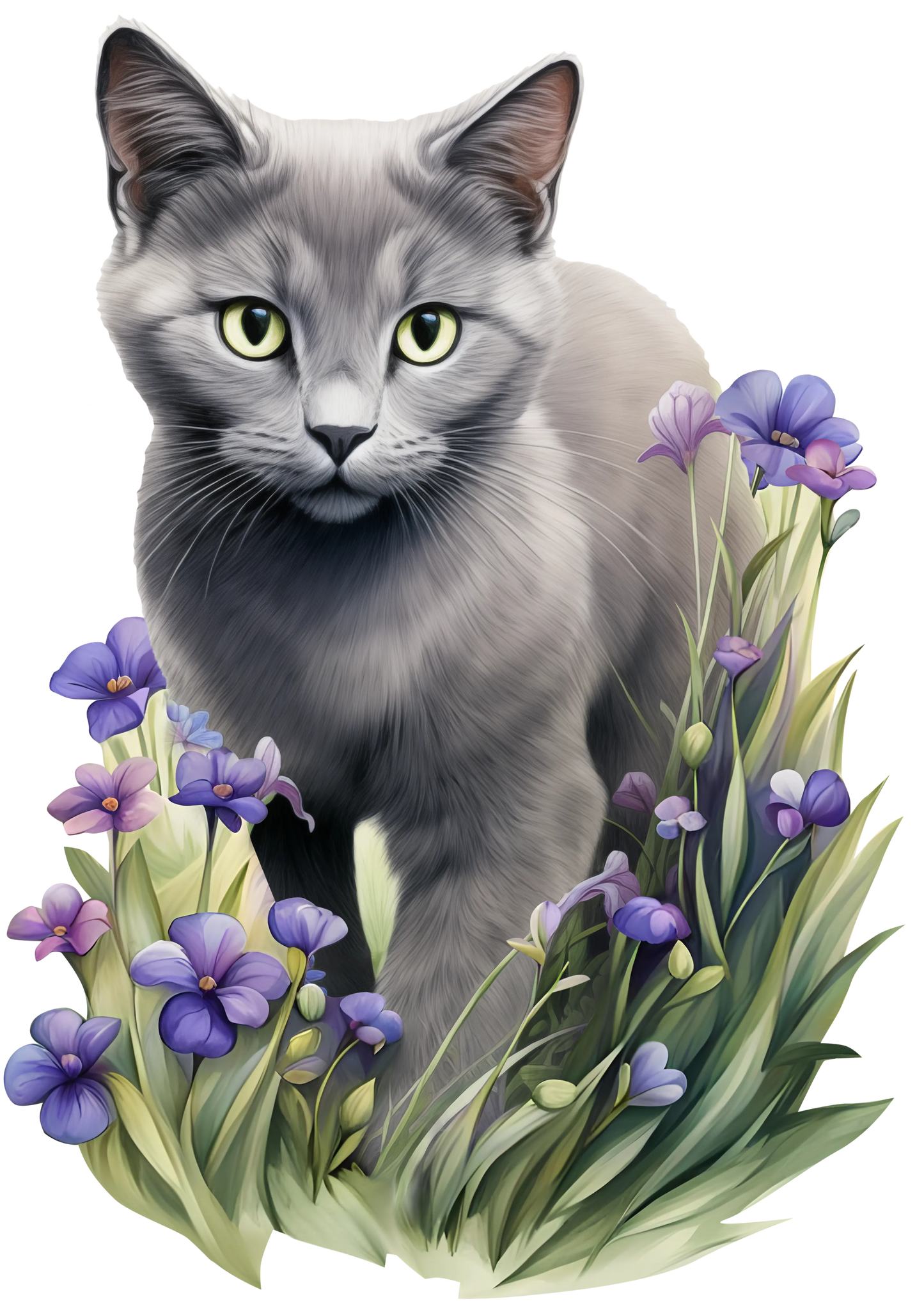 Russian Blue Cat Puzzle Art Australia