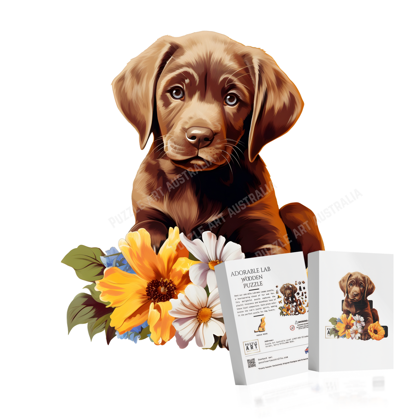 Adorable Lab Wooden Puzzle Puzzle Art Australia