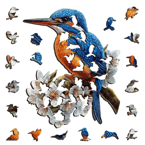 Azure Kingfisher Puzzle Art Australia