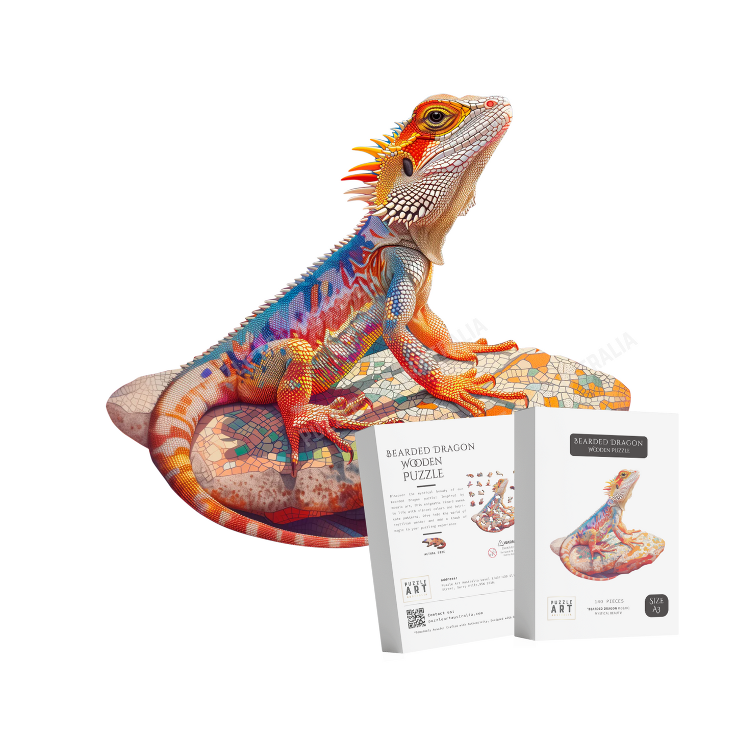 BEARDED DRAGON Wooden Puzzle Puzzle Art Australia