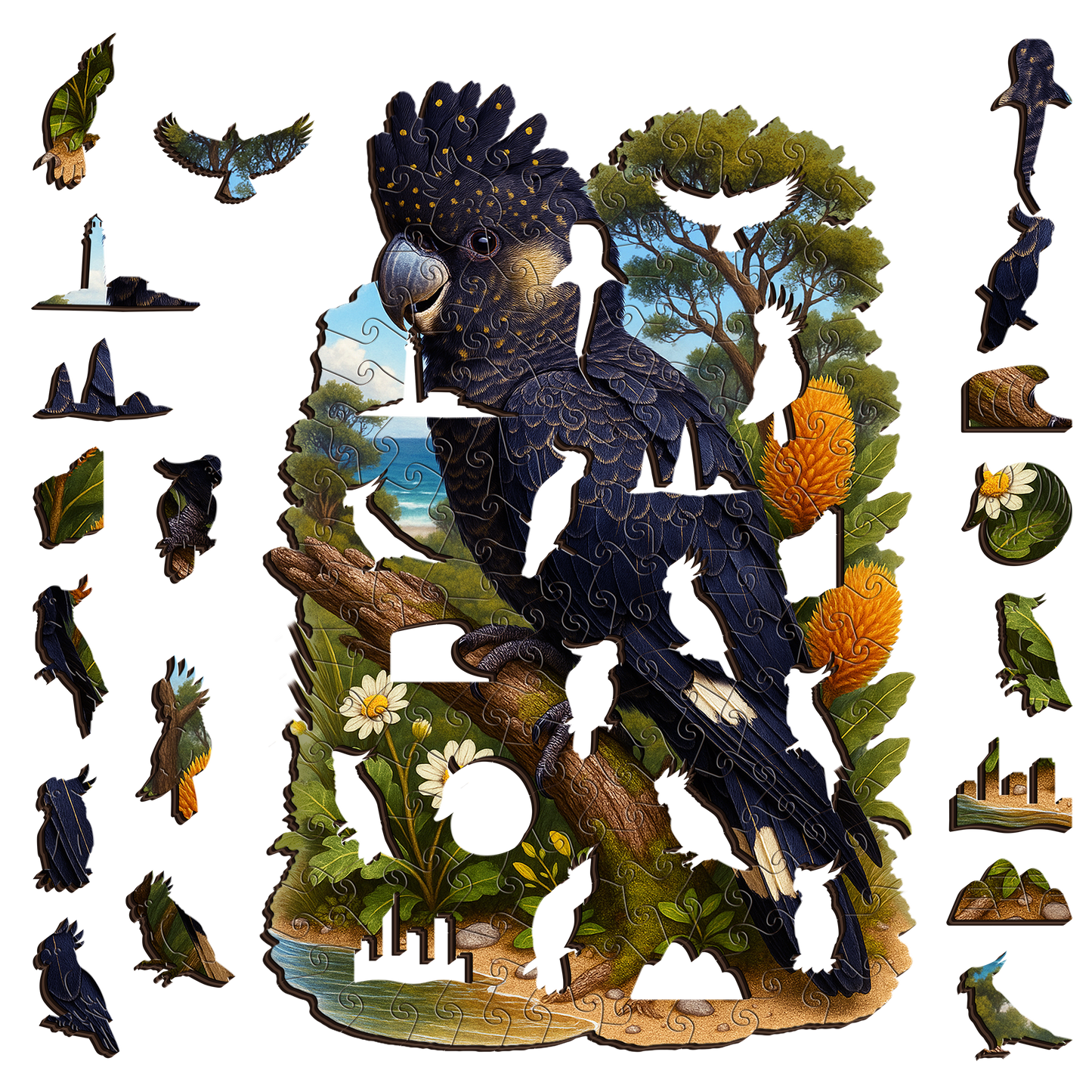 Carnaby’s Black Cockatoo Puzzle Art Australia