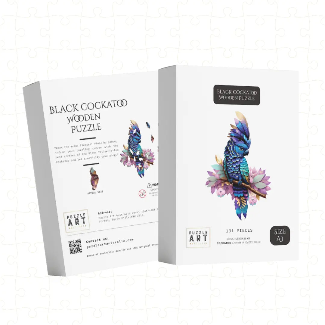 Black Cockatoo Puzzle Art Australia