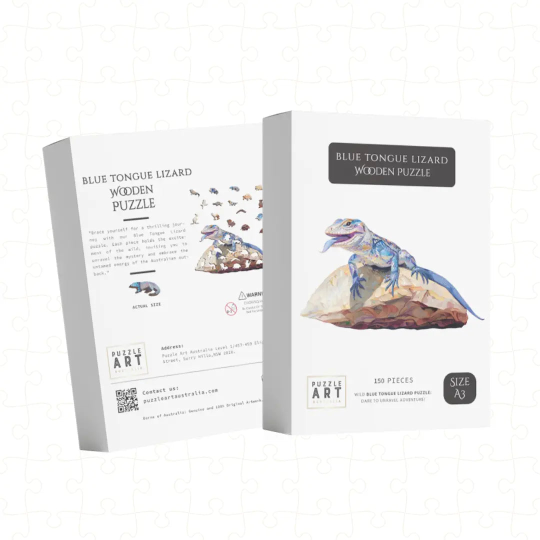 Blue Tongue Lizard Puzzle Art Australia