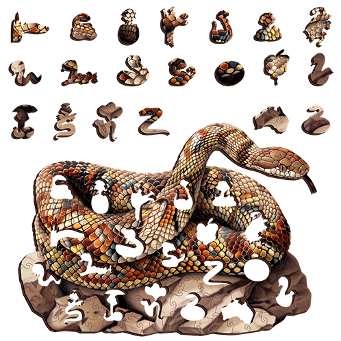 Brown Snake Puzzle Art Australia