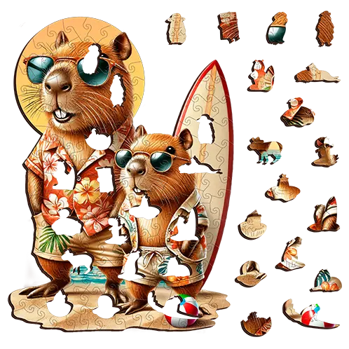Capy Cool Crew Puzzle Art Australia