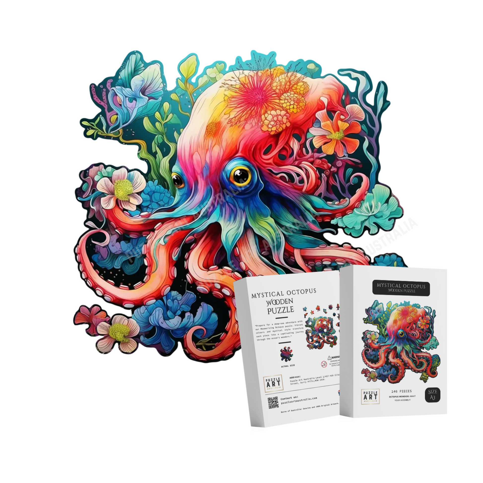Divine Octopus Wooden Puzzle Puzzle Art Australia