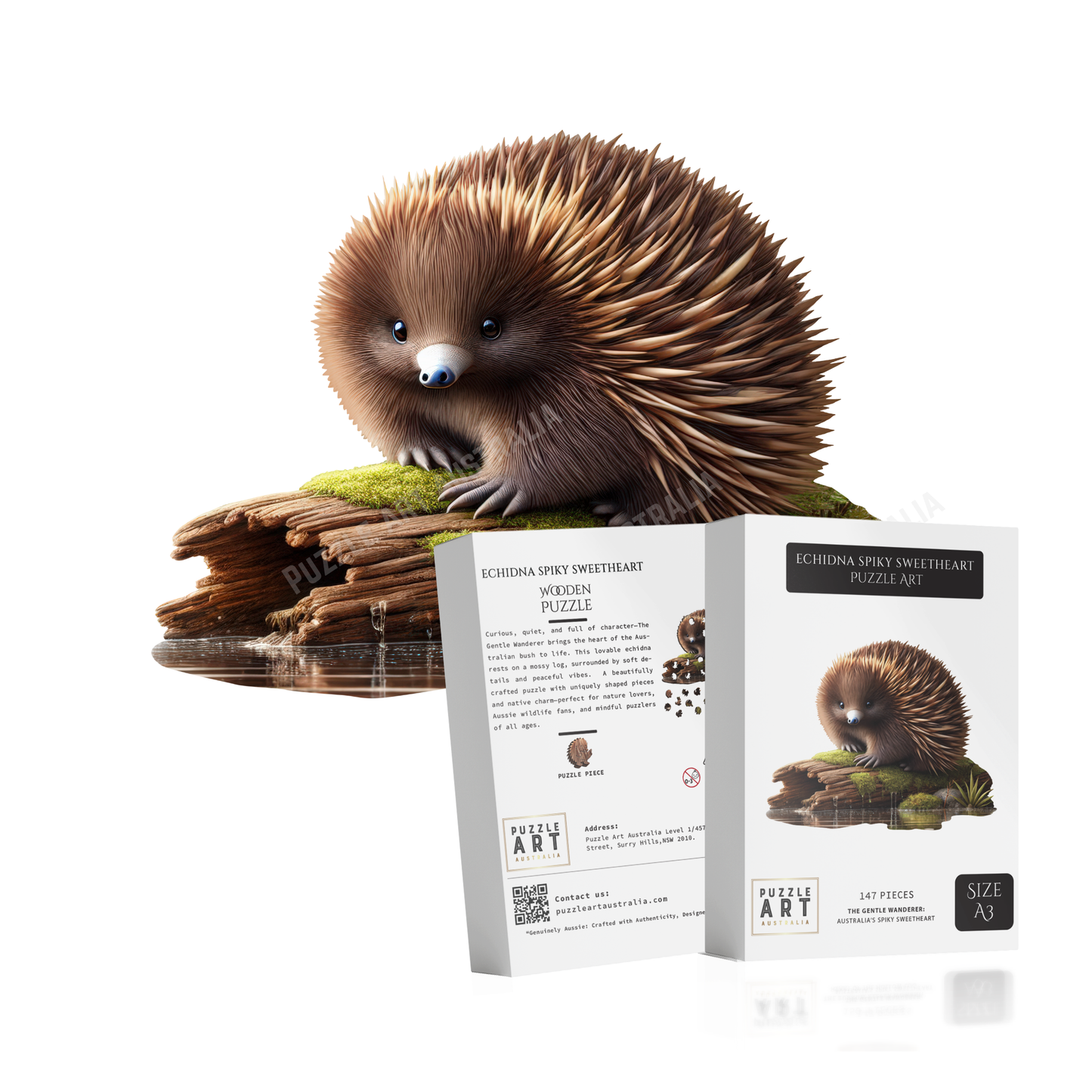 Echidna Spiky Sweetheart Wooden Puzzle Puzzle Art Australia