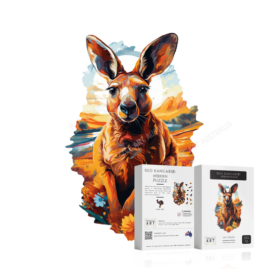 Big Red Roo Wooden Puzzle Puzzle Art Australia