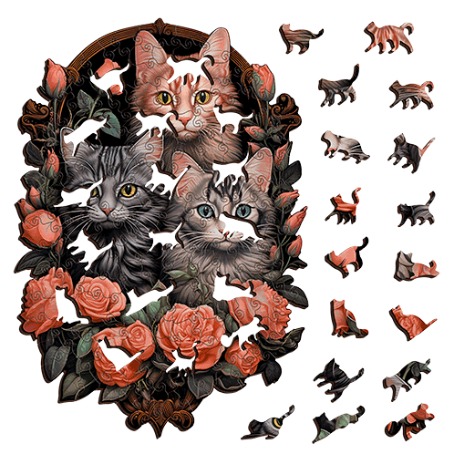 Trio of Cats Puzzle Art Australia