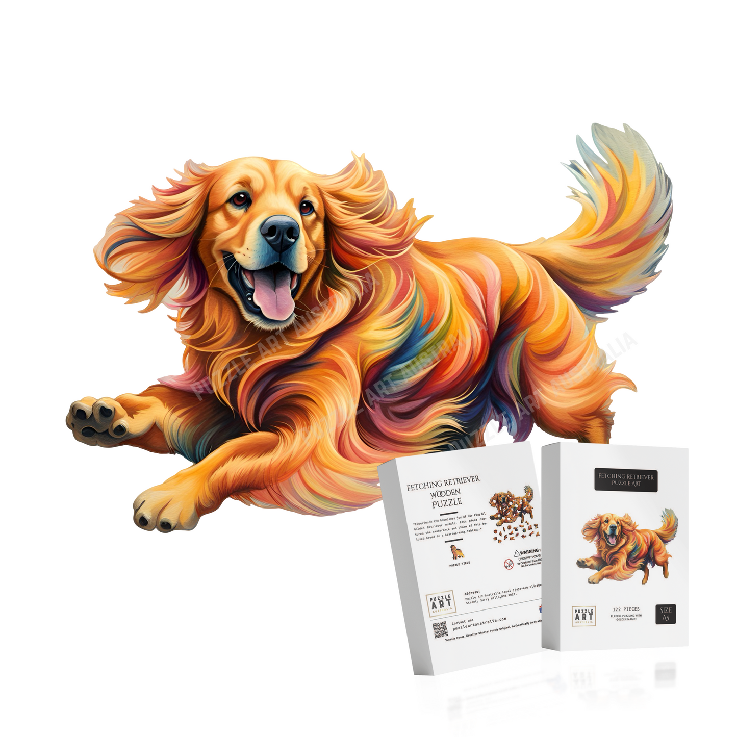 Fetching Retriever Wooden Puzzle Puzzle Art Australia