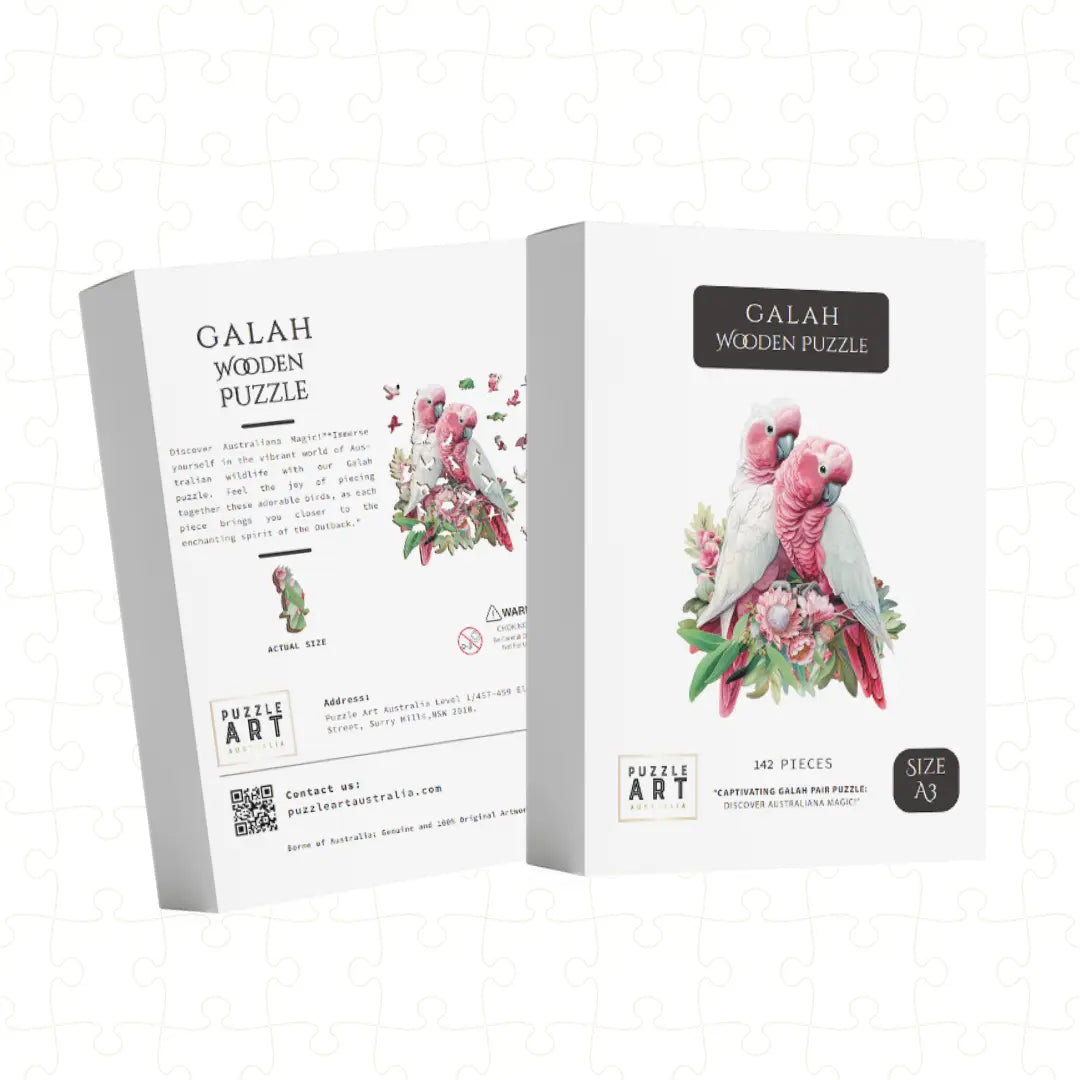 Galah Pair Puzzle Art Australia
