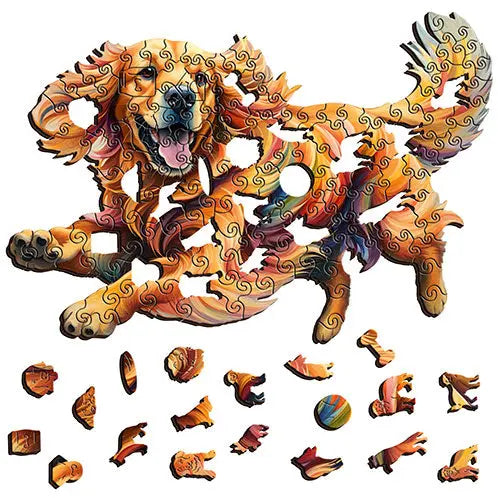 Golden Retriever Wooden Puzzle Puzzle Art Australia