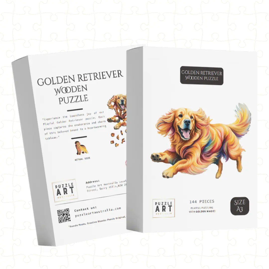 Golden Retriever Wooden Puzzle Puzzle Art Australia
