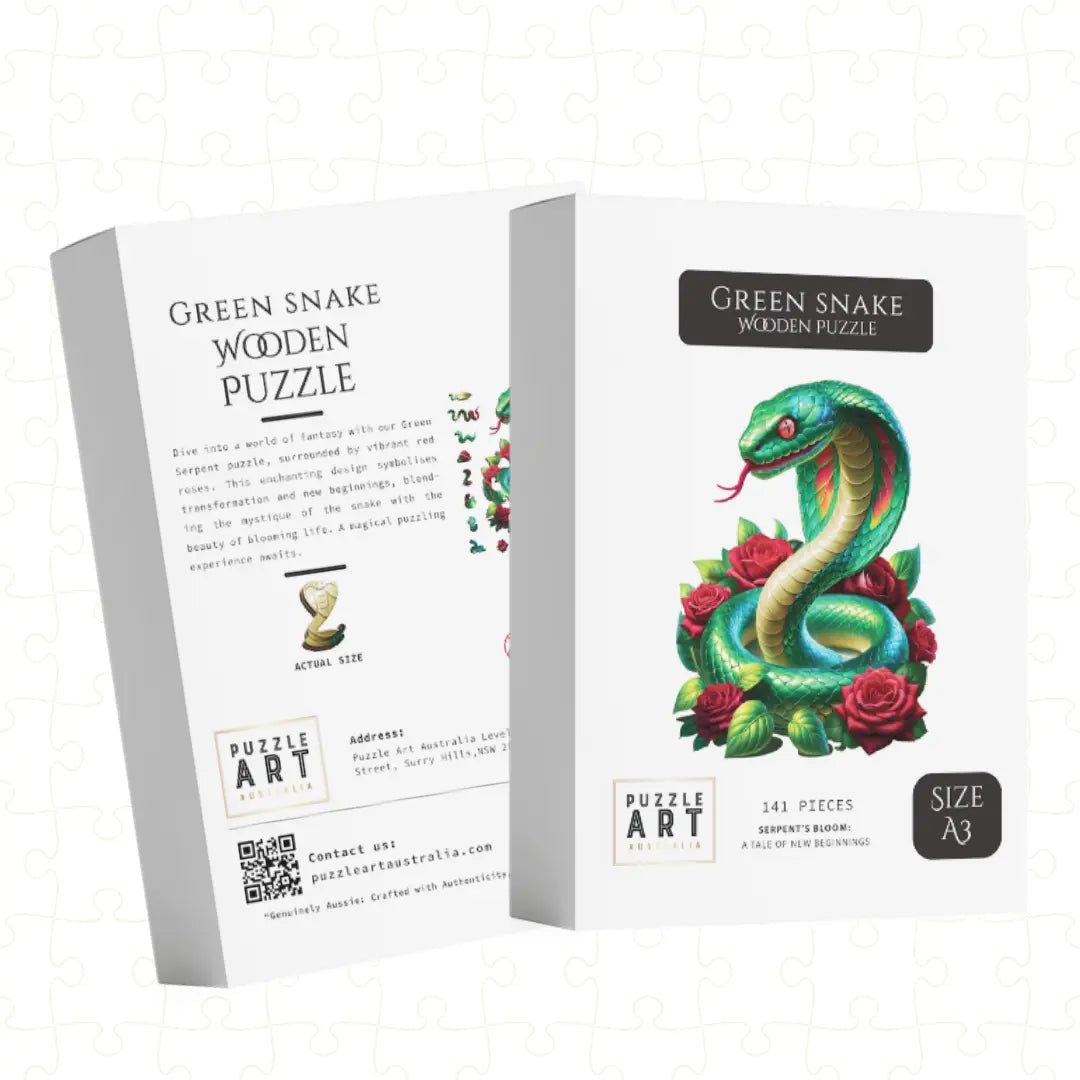 Green snake Puzzle Art Australia
