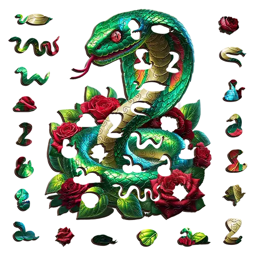 Green Snake Puzzle Art Australia