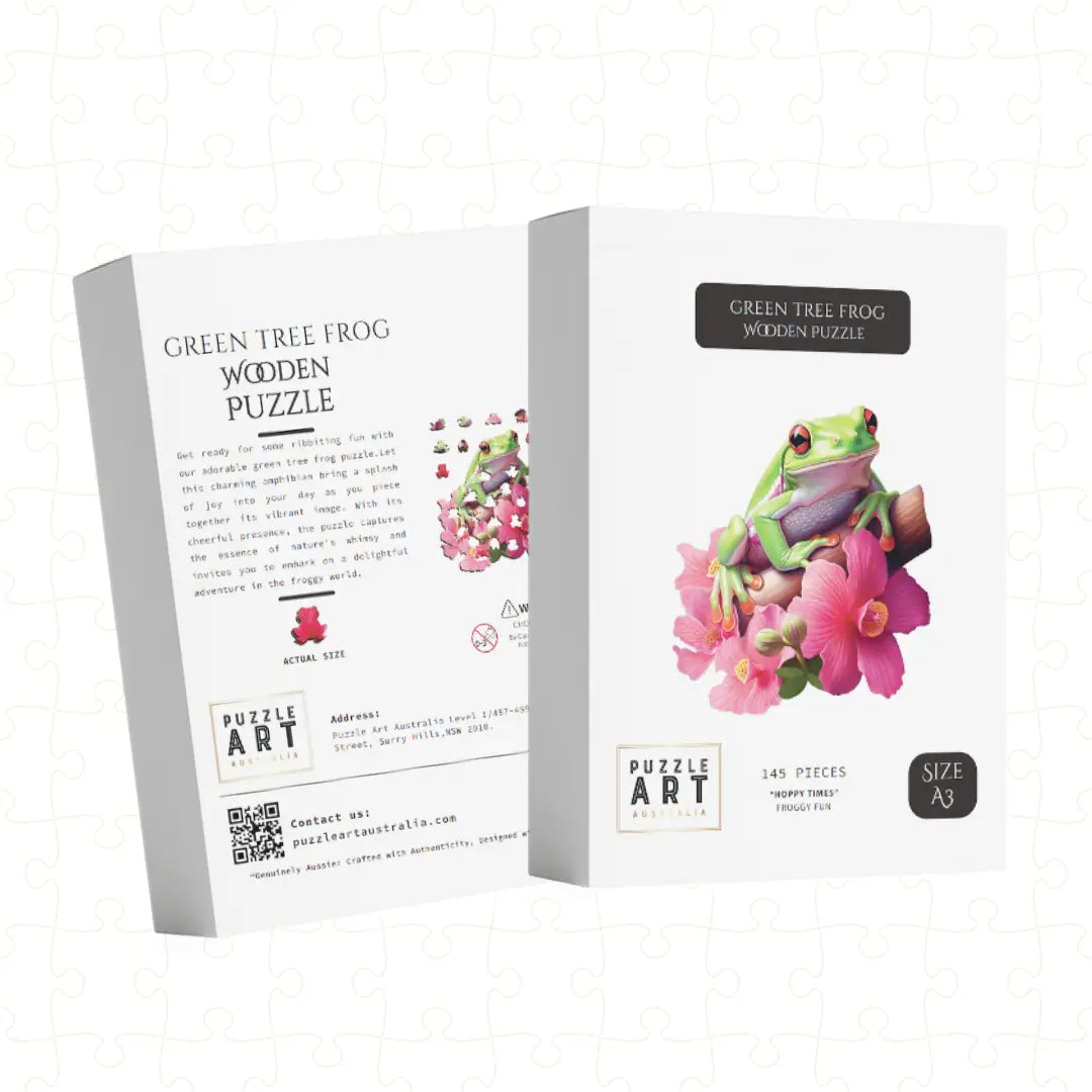 Green Tree Frog Puzzle Art Australia