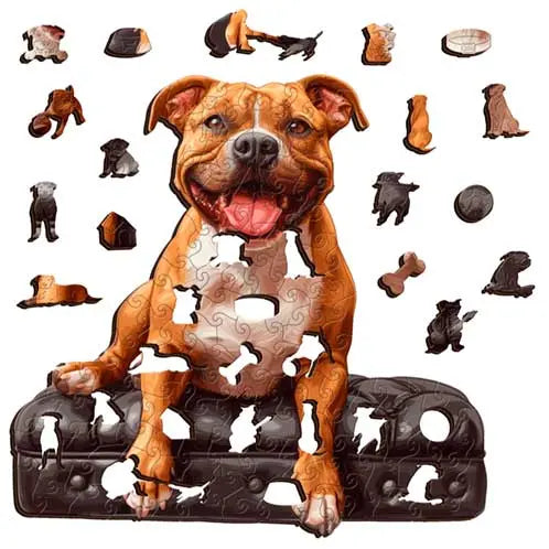 Grinning Staffy Puzzle Art Australia
