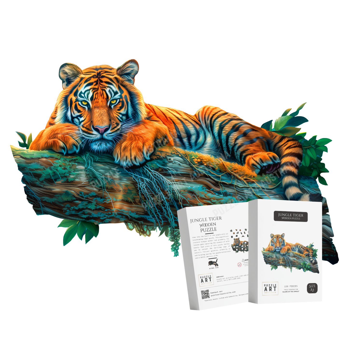 TIGER JUNGLE Wooden Puzzle Puzzle Art Australia