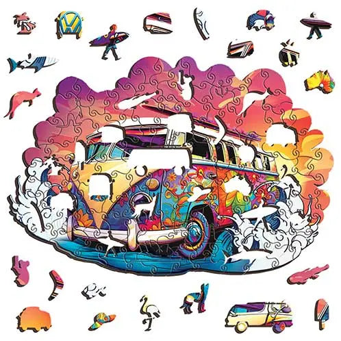 Kombi Holiday Puzzle Art Australia