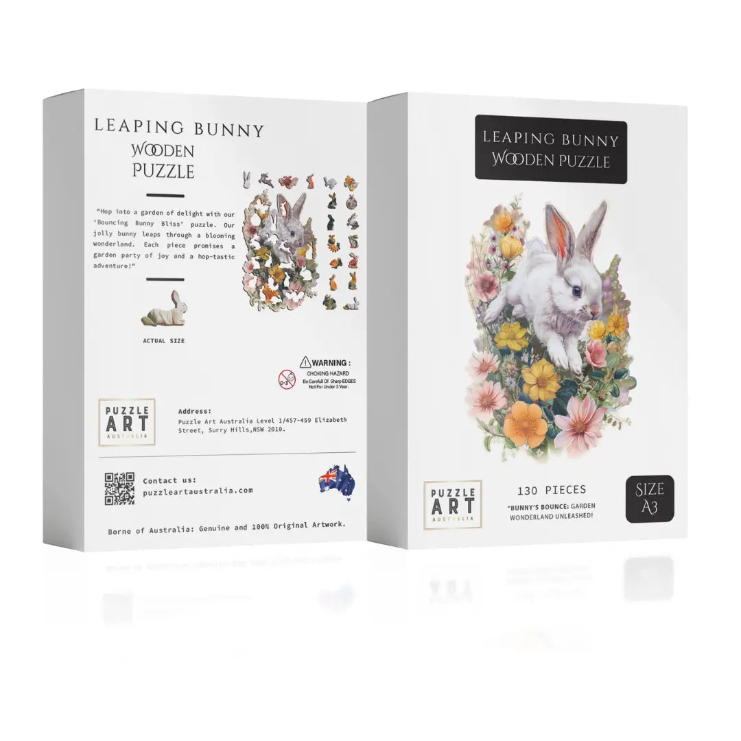 Leaping Rabbit Wooden Puzzle Puzzle Art Australia