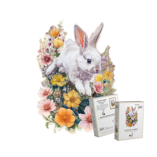 Leaping Rabbit Wooden Puzzle Puzzle Art Australia