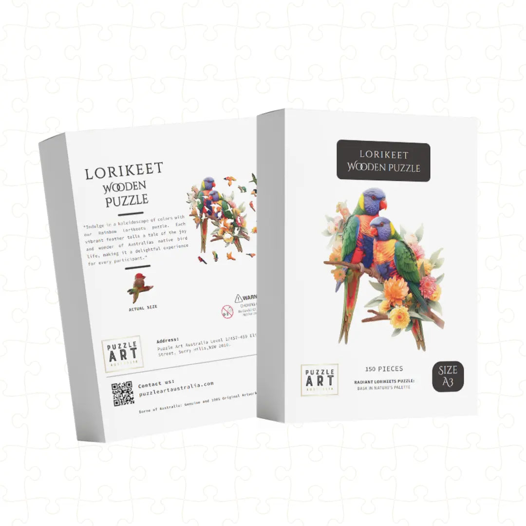 Lorikeet Pair Puzzle Art Australia