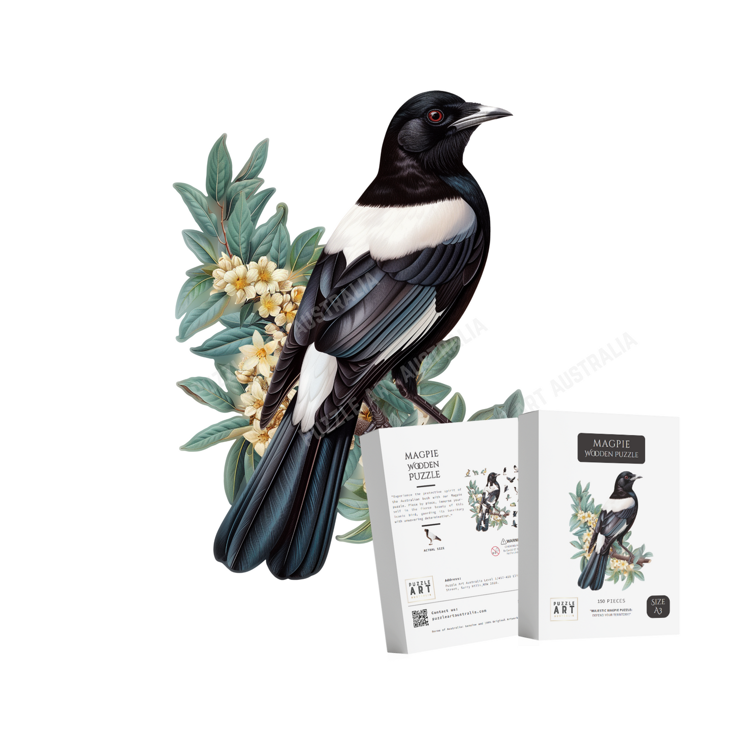 Magpie Wooden Puzzle Puzzle Art Australia
