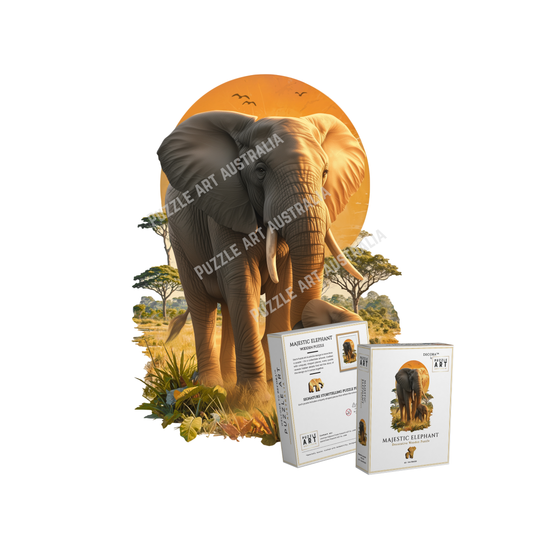 Majestic Elephant ~ Decorative Wooden Puzzle Puzzle Art Australia