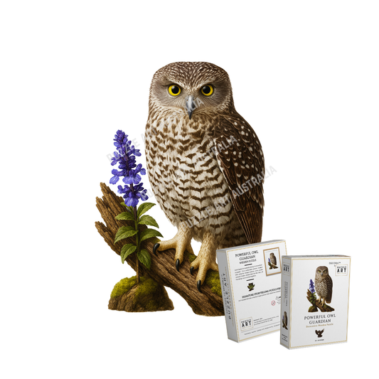 Powerful Owl Guardian ~ Decorative Wooden Puzzle Puzzle Art Australia