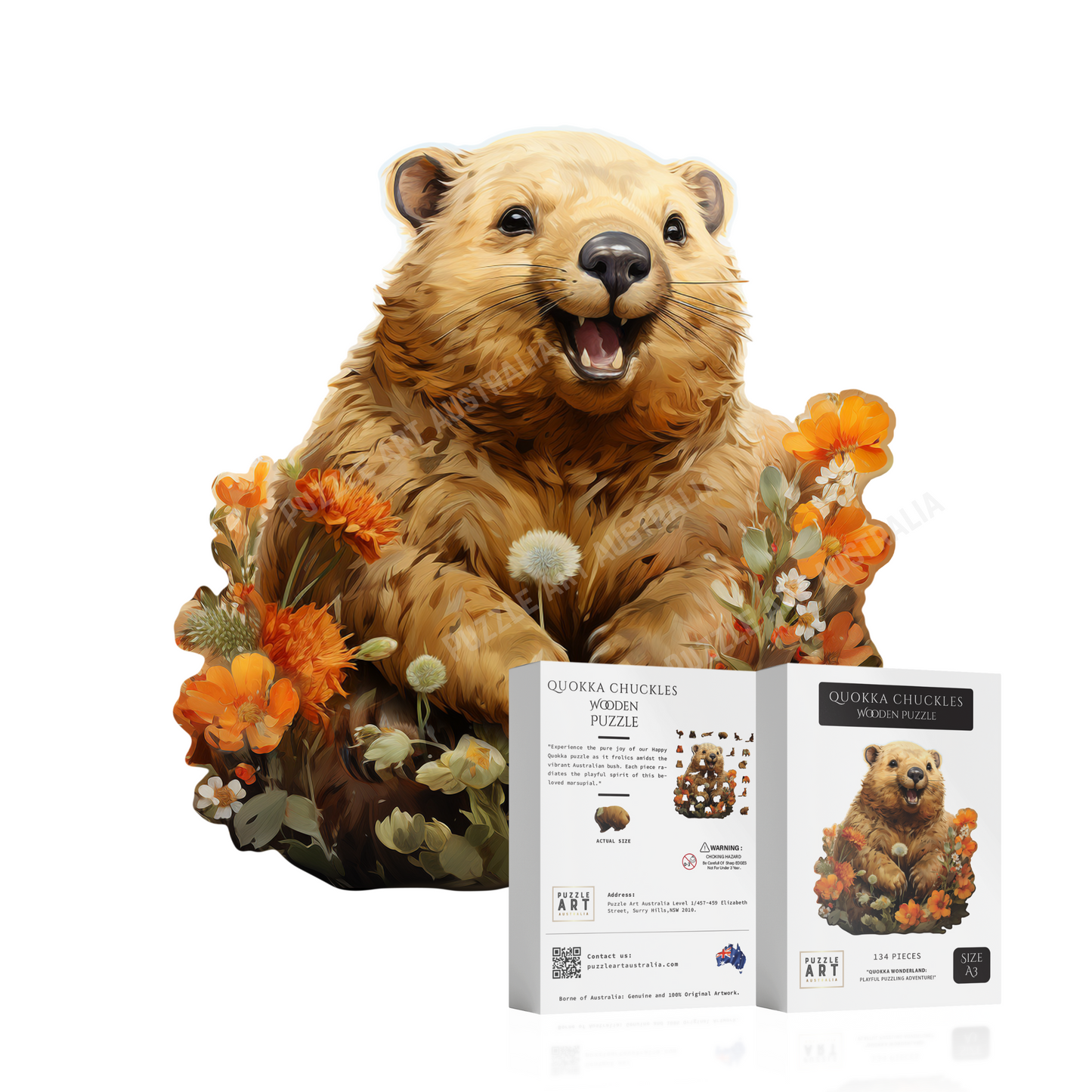 Quokka Chuckles Wooden Puzzle Puzzle Art Australia