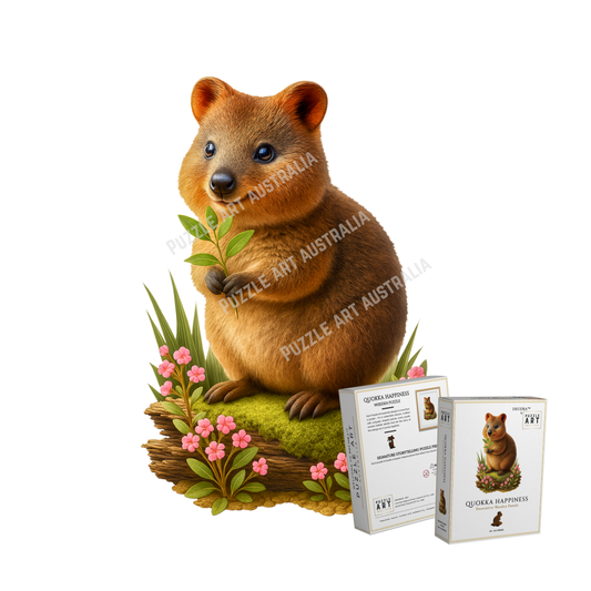 Quokka Happiness ~ Decorative Wooden Puzzle Puzzle Art Australia
