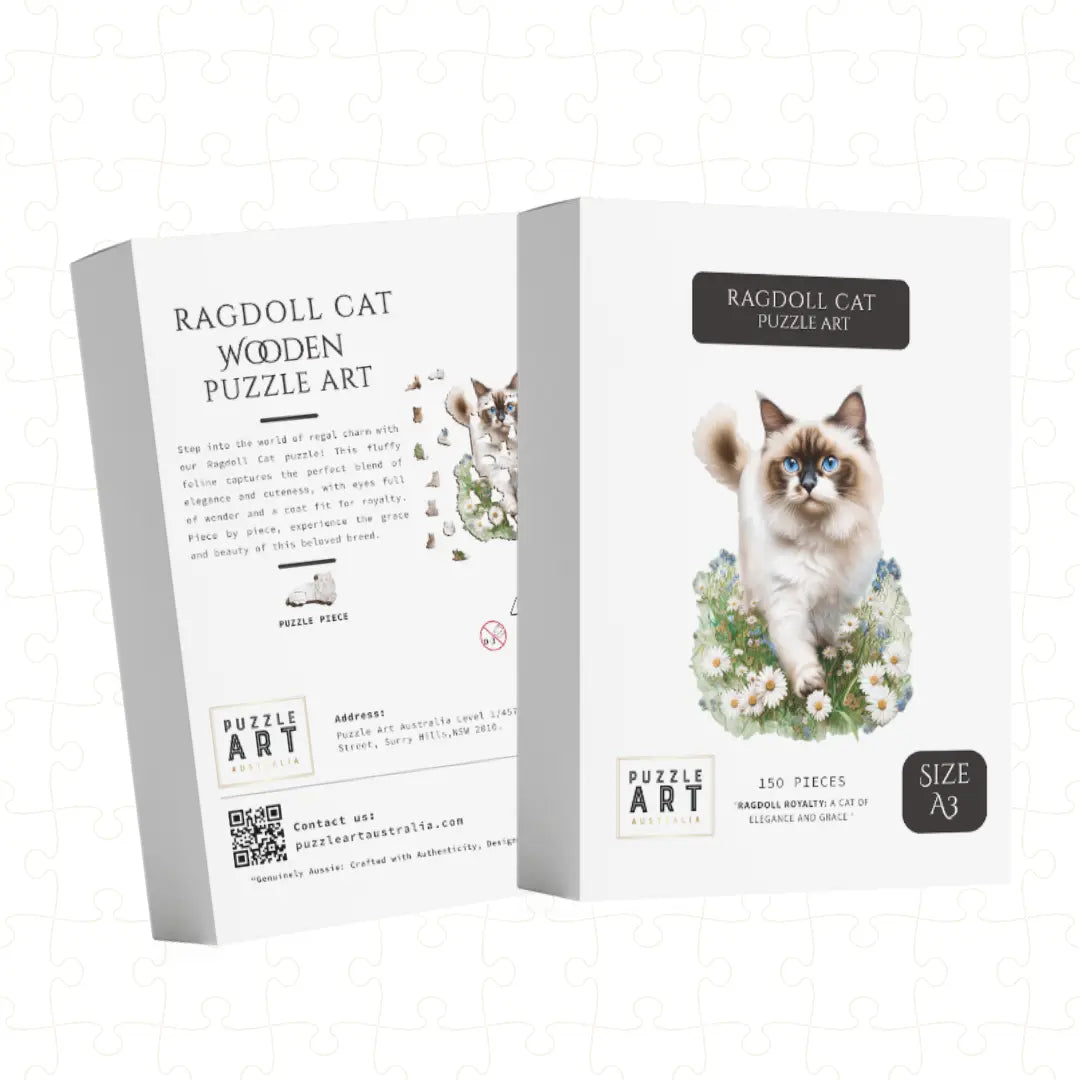 Ragdoll Cat Puzzle Art Australia
