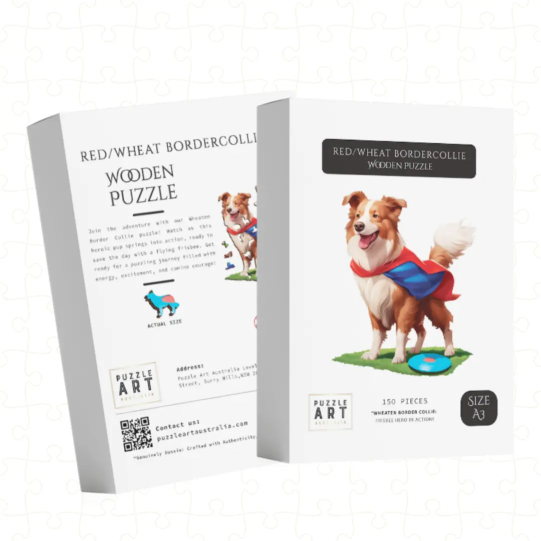Border Collie Fetch Puzzle Art Australia