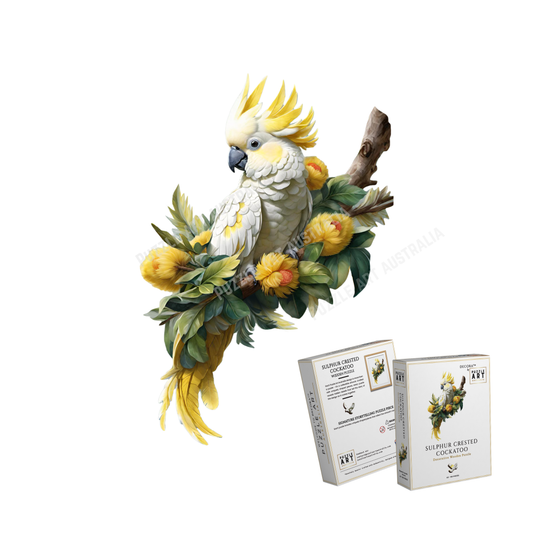Sulphur Cockatoo Wooden Puzzle Puzzle Art Australia