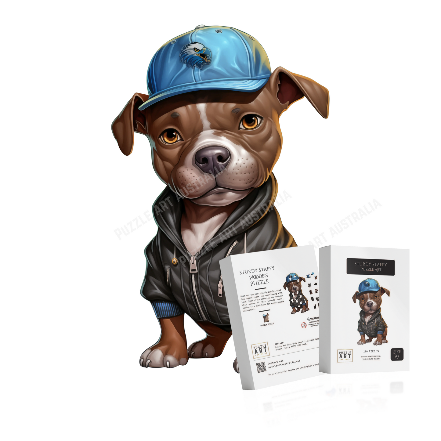 Sturdy Staffy Wooden Puzzle Puzzle Art Australia