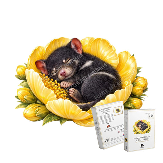 Tasmanian Devil - Sunlit Sleep Puzzle Art Australia